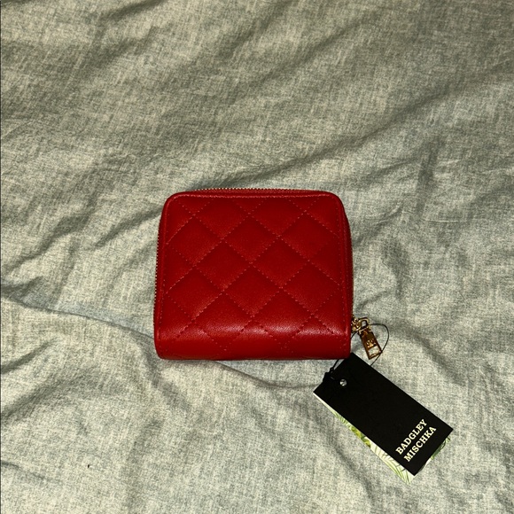 Badgley Mischka Quilted Red Wallet - Picture 2 of 4